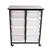 Luxor Furniture Mbs-dr-8l-cl Mobile Bin Storage Unit Double Row With Large Clear Bins, Light & Dark Gray