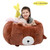 Bear Stuffed Animal Storage Bean Bag Chair Cover Only 24x24 Inch Velvet Extra Soft Plush Organization Replace Mesh Toy Hammock For Kids Toys Blankets Towels Clothes Household Supplies Brown