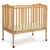 Delta Children Folding Portable Mini Crib With 1.5-inch Mattress, Greenguard Gold Certified, Natural