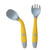 Eastin Baby Utensils Spoons With Travel Safe Case Toddler Babies Children Feeding Training Spoon Easy Grip Heat-resistant Bendable Soft Perfect Self Feeding Learning Spoons (1 Set Yellow)