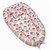 Bitsy Boo Baby Nest Co-sleeping Lounger Cotton & Breathable Fiberfill Portable Adjustable Newborn Crib Strawberry Bassinets