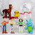 Toy Figure Story – Set Of 7 Action Figures With Woody, Buzz And Rex – Cake Topper