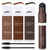 Qdle Eyebrow Stamp Shaping Set Waterproof Brow Powder Hair Line Stick (brown)