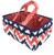Bacati - Mix N Match Ikat Chevron/dots Nursery Storage Items, Navy/red