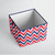 Bacati - Mix N Match Ikat Chevron/dots Nursery Storage Items, Navy/red