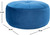 Safavieh Home Amais Navy Velvet Round Ottoman