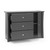 Storkcraft Crescent 3 Drawer Modern Combo Dresser Gray