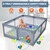 Baby Playpen, Extra Large Playpen For Babies, Kids Activity Center Play Pen With Super Soft Mesh, Sturdy Safety Baby Fence Play Area For Babies, Toddlers(gray)