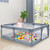 Baby Playpen, Extra Large Playpen For Babies, Kids Activity Center Play Pen With Super Soft Mesh, Sturdy Safety Baby Fence Play Area For Babies, Toddlers(gray)