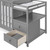 Oxford Baby Pearson 4-in-1 Convertible Crib And Changer Combo, Dove Gray
