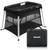 Papamia Travel Crib, 2 In 1 Portable Light Travel Playard, Removable Playard With Comfortable Mattress, Black