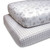 The Peanutshell Gray Microfiber Sheet Set, Crib Bed, (2 Pieces)