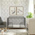 Little Seeds Raven 3-in-1 Metal Convertible Crib, Gray