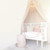 Princess Bed Canopy Mosquito Net For Kids Baby Crib, Round Dome Kids Indoor Outdoor Castle Play Tent Hanging House Decoration Reading Nook Cotton Canvas Height 240cm / 94.9 Inch