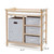 Costway Natural Infant Baby Changing Table W/3 Basket Hamper Diaper Storage Nursery