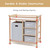 Costway Natural Infant Baby Changing Table W/3 Basket Hamper Diaper Storage Nursery