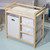 Costway Natural Infant Baby Changing Table W/3 Basket Hamper Diaper Storage Nursery