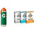 Gatorade 26oz Stainless Steel Bottle, One Size, Green & Gatorade Zero Powder, 3 Flavor Variety Pack, 50 Count