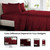 Sgi Bedding Split King Size Size Burgundy 4pc Sheet Set 15" Deep Microfiber Made