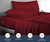 Sgi Bedding Split King Size Size Burgundy 4pc Sheet Set 15" Deep Microfiber Made
