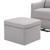 Davinci Owen Glider And Ottoman In Grey Finish With Cream Piping