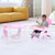 Xgeek 3 In 1 Baby High Chair Convertible Toddler Table Chair Set, Play Seat Booster With Feeding Tray, Adjustable Seat Back, Pink