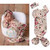 New Newborn Baby Girl Floral Sleeping Bag Sleep Sack Wrap Swaddle+headband 0-6m