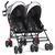 Baby-joy Foldable Twin Baby Double Stroller Kids Ultralight Umbrella Stroller Pushchair Grey