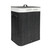 Godecor Double-lattice Bamboo Laundry Hamper Basket Washing Clothes Storage Organizer Black