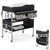 Costway Foldable Baby Changing Table W/ Wheels & Height Adjustment Black