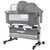 Cuddor Baby Bedside Bassinet Sleeper 3 In 1  For Infant/newborn Baby Girls & Boys - Grey