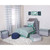 Bacati - Noah Tribal 3-piece 100% Cotton Percale Toddler Sheet Set, Mint/navy