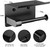 Toilet Paper Holder, Matte Black Toilet Paper Holder With Shelf, Sus304 Stainless Steel Toilet Paper Roll Holder Wall Mounted For Bathroom Rv