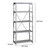 Benjara Bm209626 Industrial Bookshelf With 4 Shelves & Open Metal Frame - Silver & Gray - 54 X 9 X 24 In.