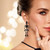 Frcolor 2 Pair Exquisite Universal Ear Jewelries Cool Attractive Earrings (black)