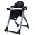 Heao Reclining High Chair For Baby 7 Heights 4 Wheels Space Saving Black