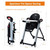 Heao Reclining High Chair For Baby 7 Heights 4 Wheels Space Saving Black