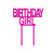 Way To Celebrate! Pink Glitter Birthday Girl Cake Topper 1 Ct, 5in X 5.5in, Party Supplies, Birthday