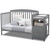 Delta Children Royal 4-in-1 Baby Crib & Changer, Grey