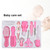 Opolski 1 Set Safe Baby Care Kit Easy To Use Lightweight Abs Infant Grooming Nail Clippers Dropper 10-piece Set For Kids