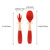 Hemoton 1 Set Kids Training Tableware Easy To Grip Eating Practice Bended Spoon Fork