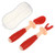 Hemoton 1 Set Kids Training Tableware Easy To Grip Eating Practice Bended Spoon Fork