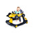 Infans 4-in-1 Baby Walker Foldable Activity Push Walker Adjustable Yellow