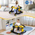 Infans 4-in-1 Baby Walker Foldable Activity Push Walker Adjustable Yellow