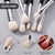 Beili Eye Makeup Brushes Set 15pcs Contour Eyeliner Eyeshadow Eyebrow Concealers Makeup Brush Kit(black)