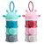 Hemoton 2pcs Portable Milk Powder Food Dispenser Cases Baby Food Storage Containers