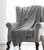 Ultra Soft Throw Silver, Microlight Plush Solid Fleece Small Throw Blanket 50" X 60"