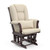 Storkcraft Tuscany Nursery Glider & Ottoman Cherry With Beige