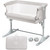 Infans Portable Baby Bed Side Sleeper Infant Travel Bassinet Crib W/carrying Bag Beige
