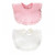 Stibadium Baby Girl Snap Button Bibs Cotton Cute Bow Lace Bibs Waterproof Saliva Towels,pink